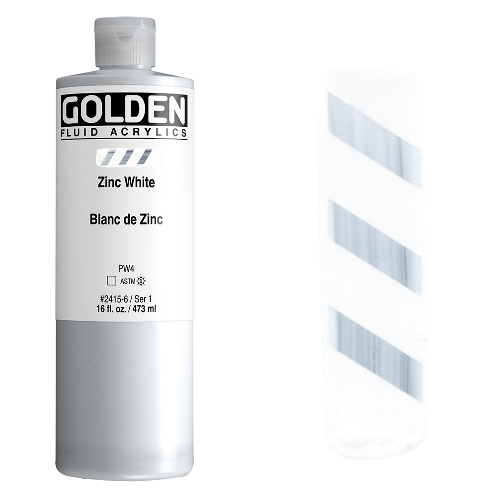 Golden Fluid Acrylics 16oz Zinc White