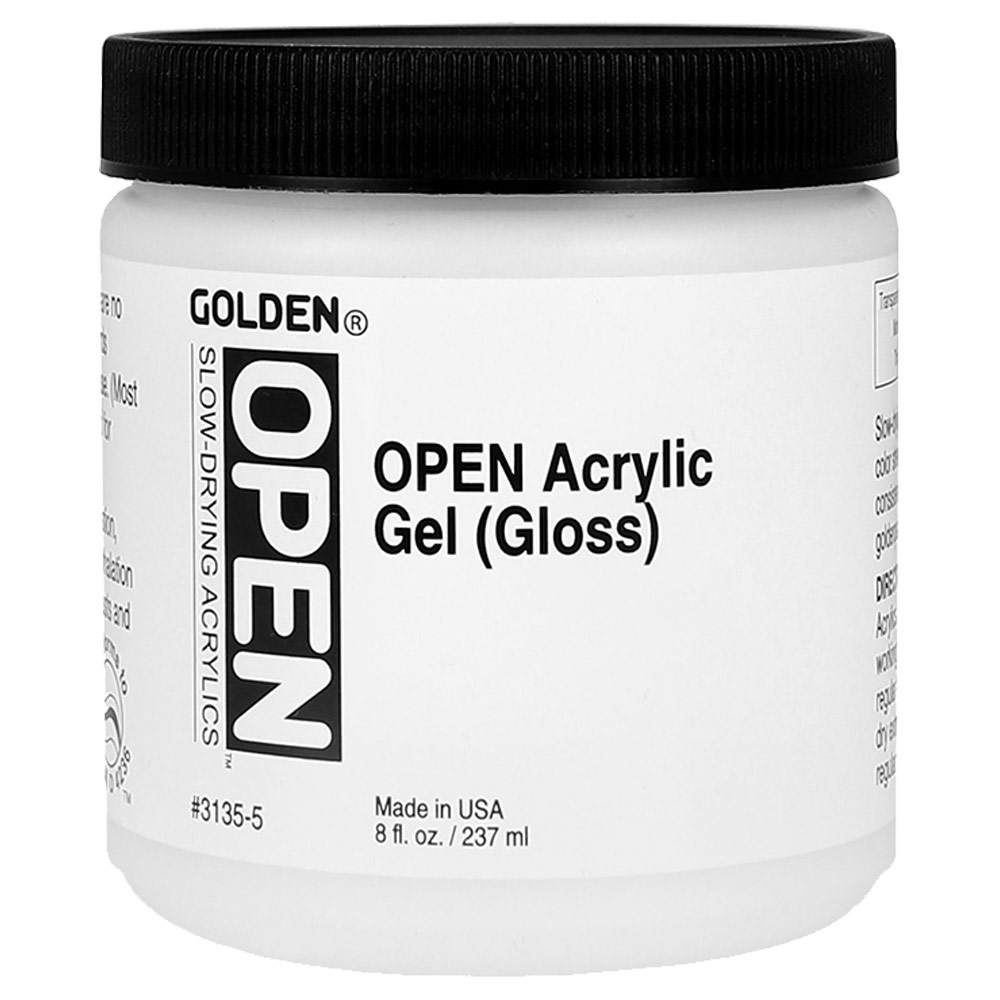Golden OPEN Slow-Drying Acrylics Gel 8oz Gloss