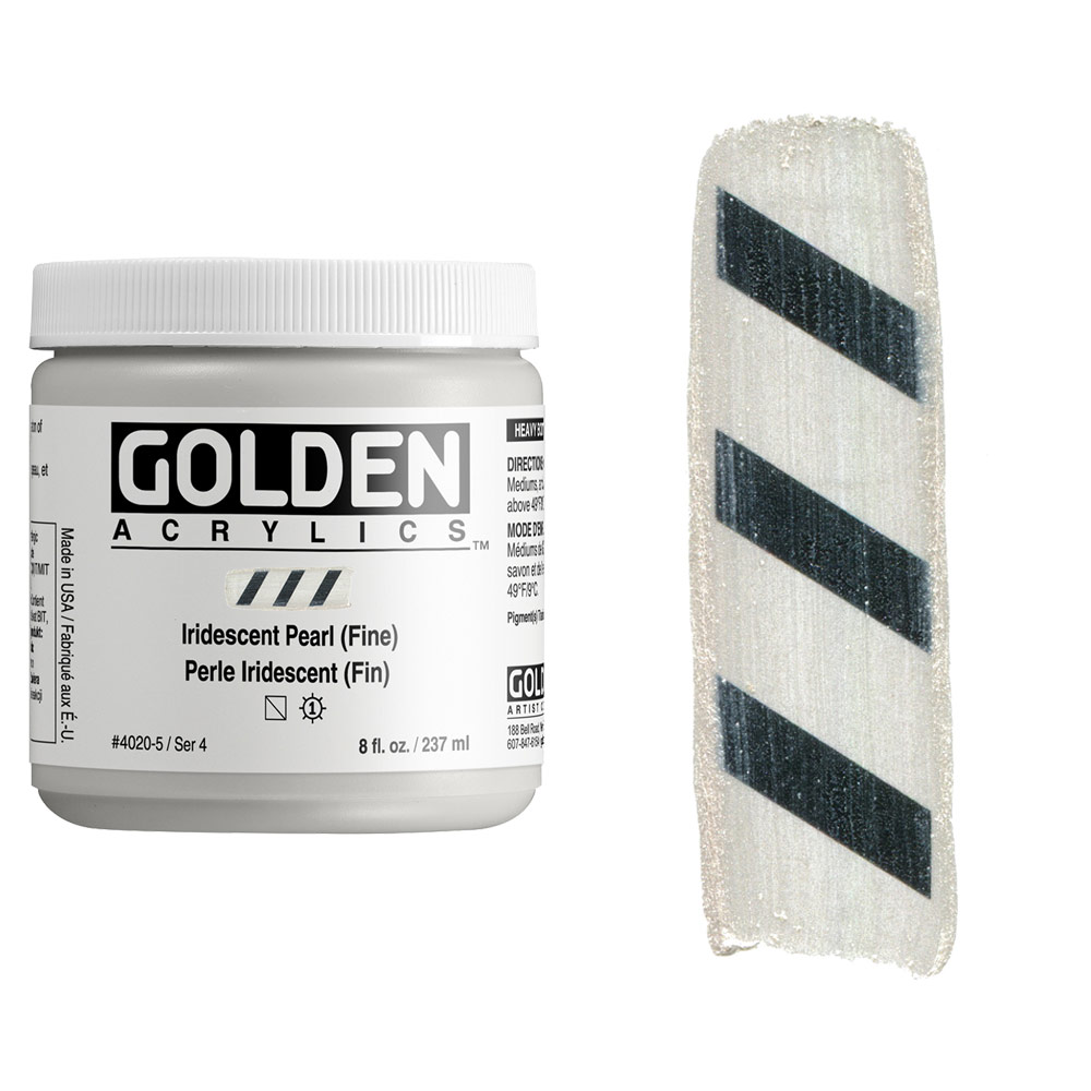 Golden Acrylics Heavy Body 8oz Iridescent Pearl (Fine)