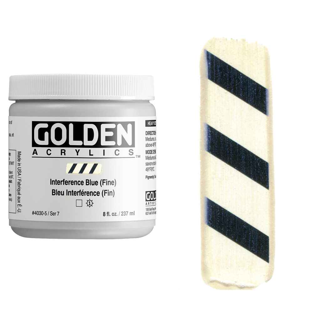 Golden Acrylics Heavy Body 8oz Interference Blue (Fine)