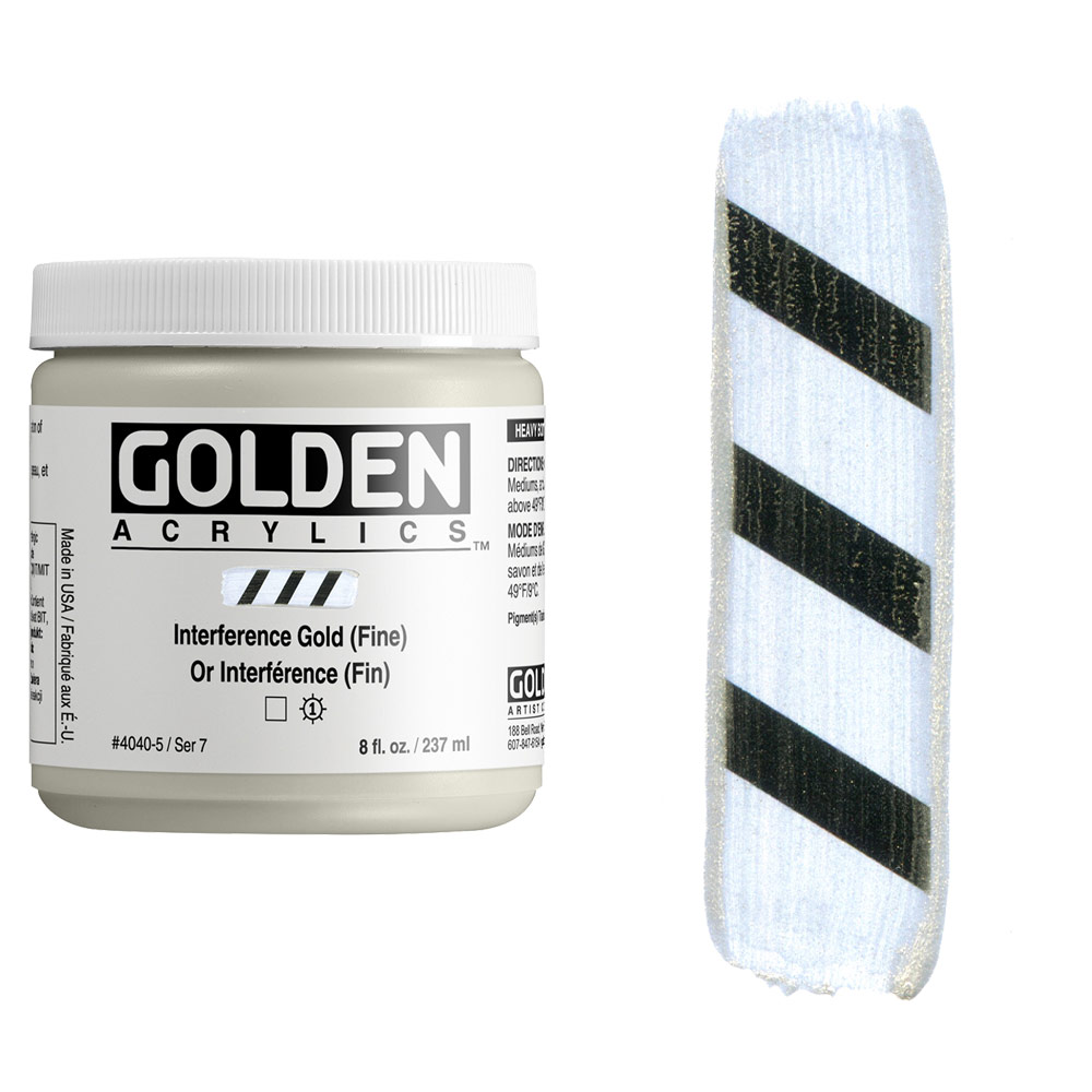 Golden Acrylics Heavy Body 8oz Interference Gold (Fine)