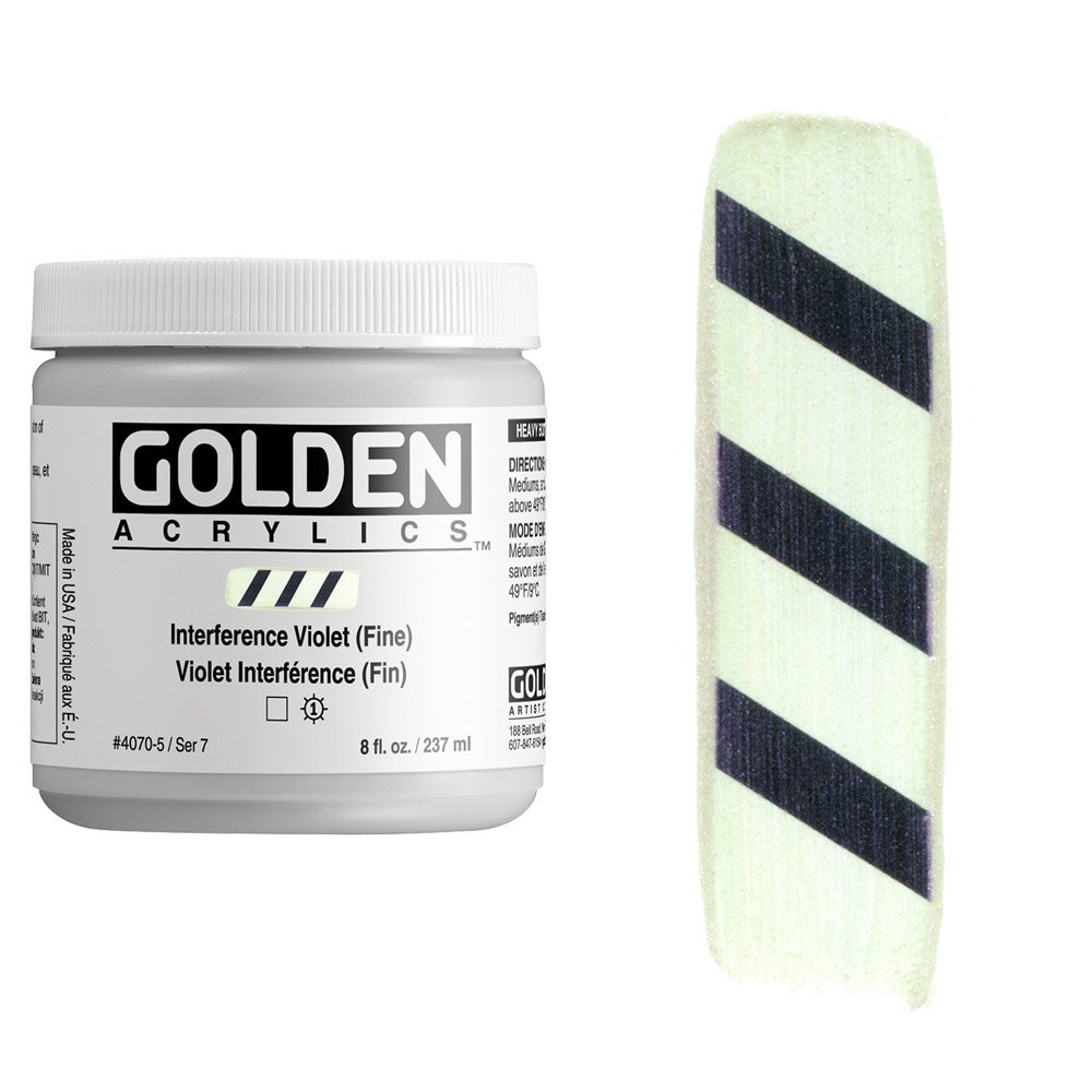 Golden Acrylics Heavy Body 8oz Interference Violet (Fine)