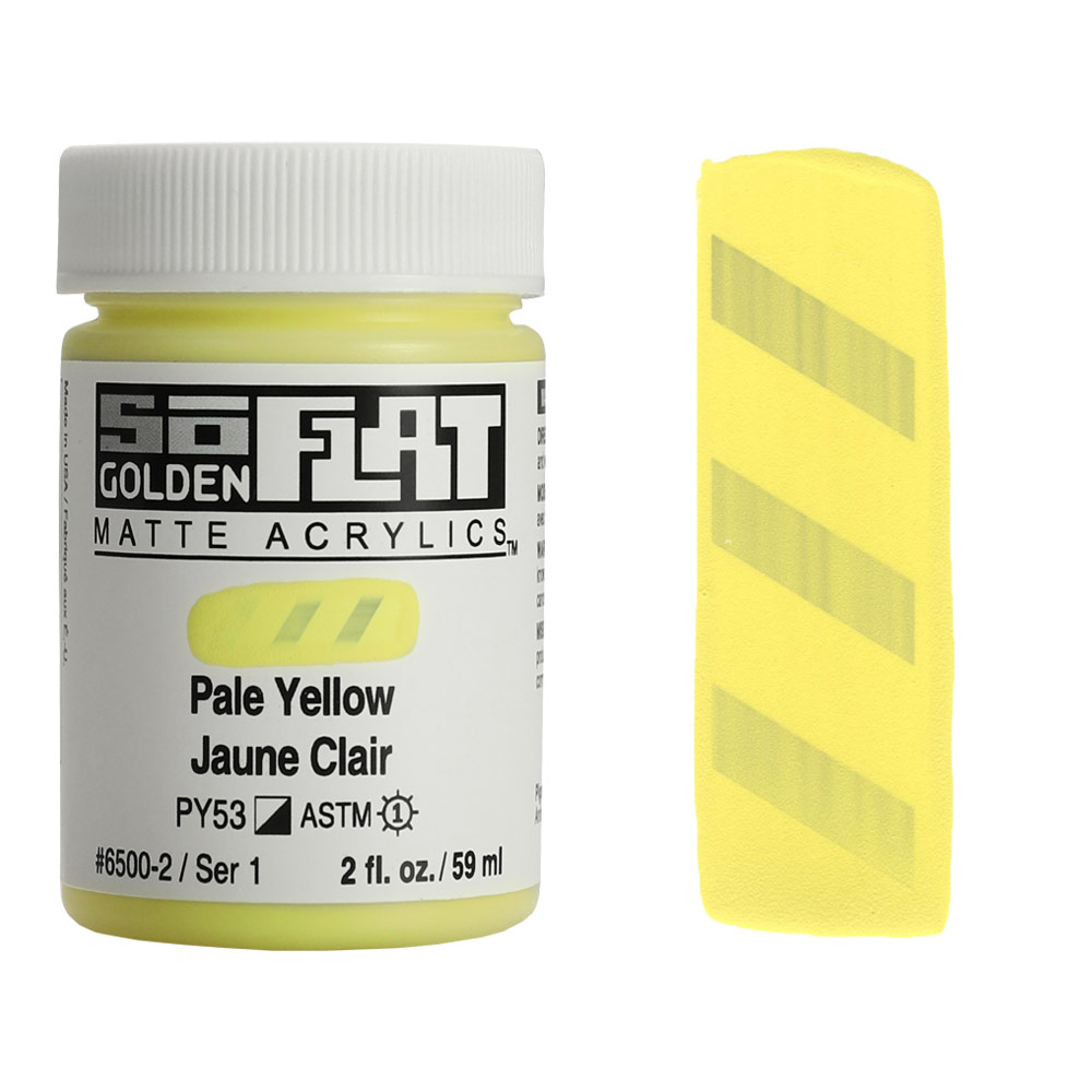 Golden SoFlat Matte Acrylics 2oz Pale Yellow