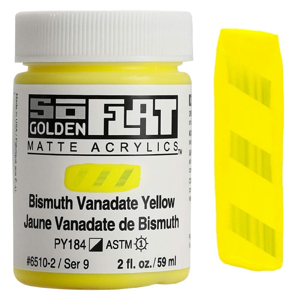Golden SoFlat Matte Acrylics 2oz Bismuth Vanadate Yellow