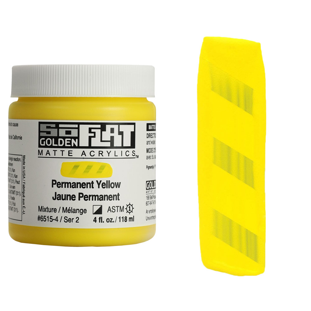 Golden SoFlat Matte Acrylics 4oz Bismuth Vanadate Yellow