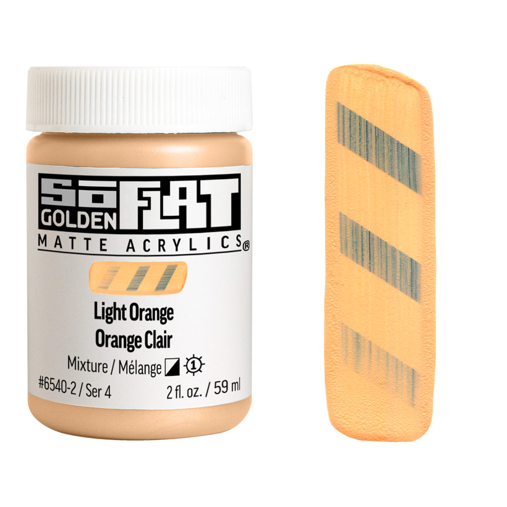 Golden SoFlat Matte Acrylics 2oz Light Orange