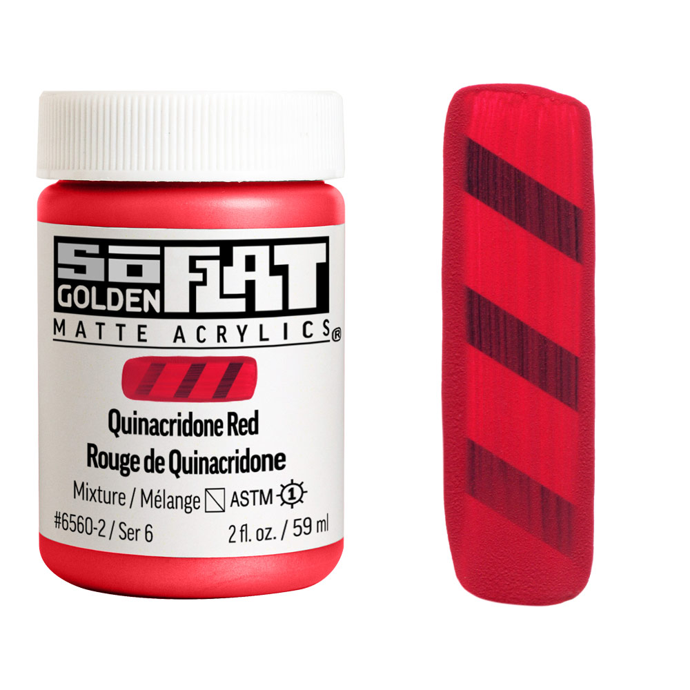 Golden SoFlat Matte Acrylics 2oz Quinacridone Red