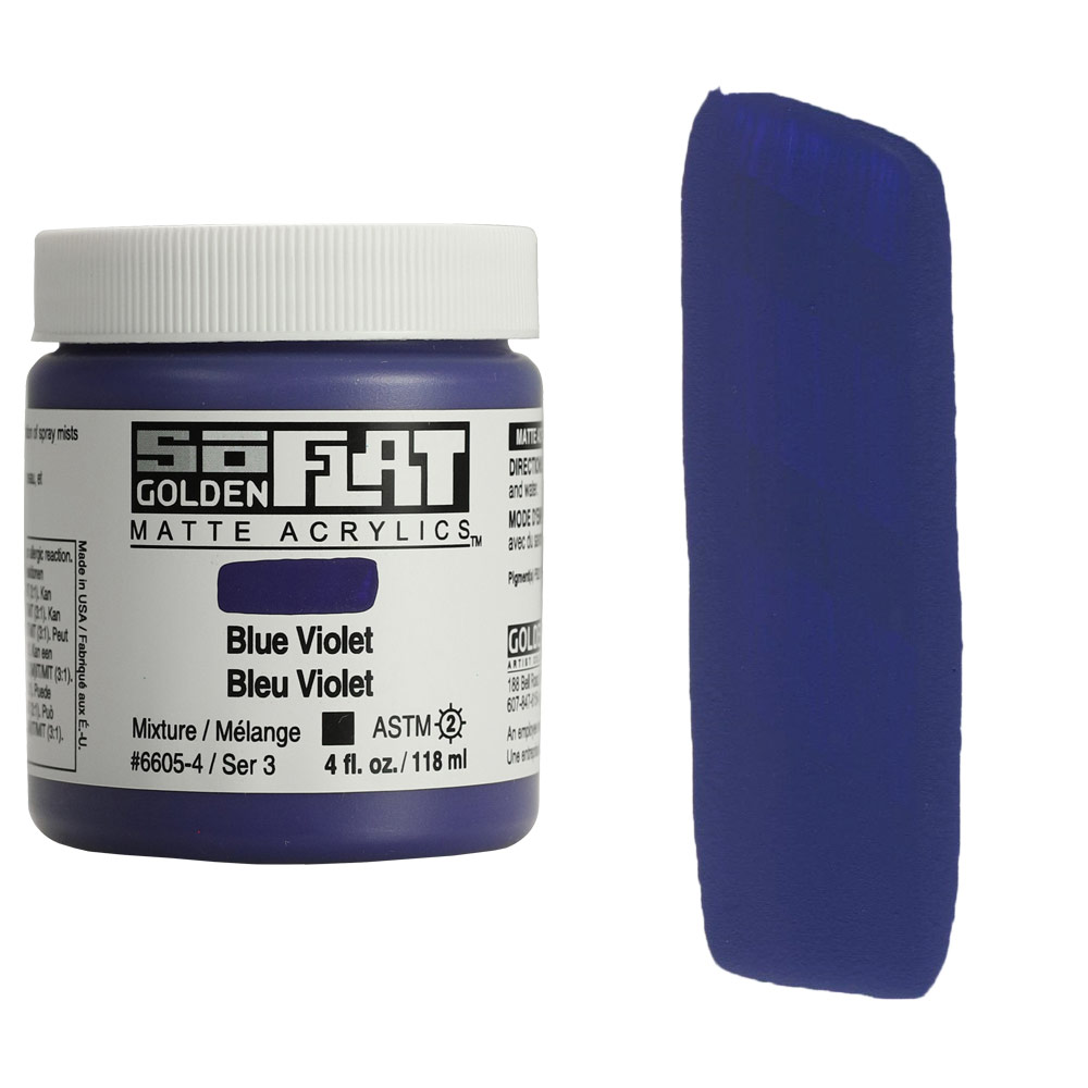 Golden SoFlat Matte Acrylics 4oz Blue Violet