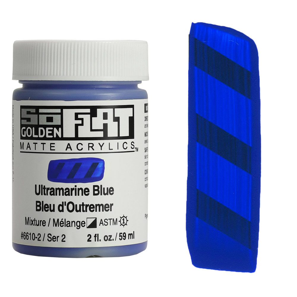 Golden SoFlat Matte Acrylics 2oz Ultramarine Blue