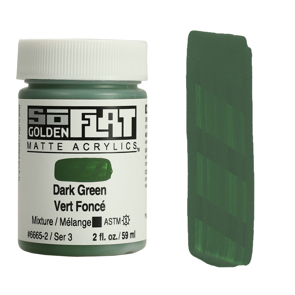 Golden SoFlat Matte Acrylics 2oz Dark Green