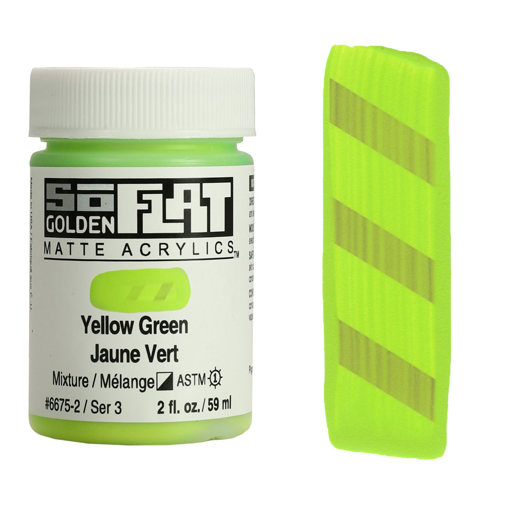 Golden SoFlat Matte Acrylics 2oz Yellow Green