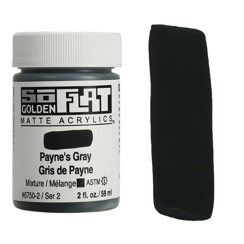 Golden SoFlat Matte Acrylics 2oz Payne's Gray