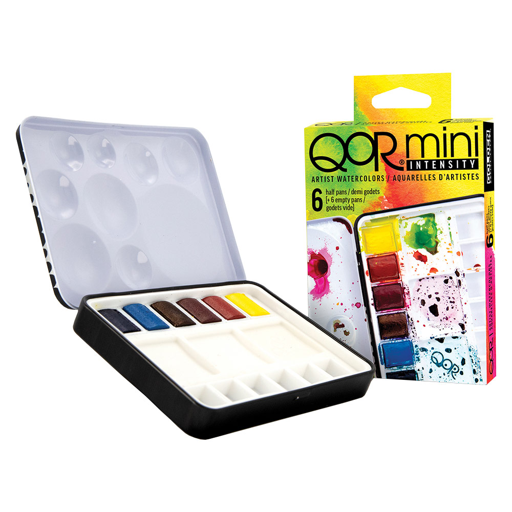 QoR Mini Artist Watercolors Half Pan 6 Set Intensity
