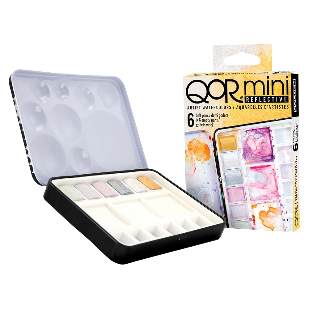 QoR Mini Artist Watercolors Half Pan 6 Set Reflective