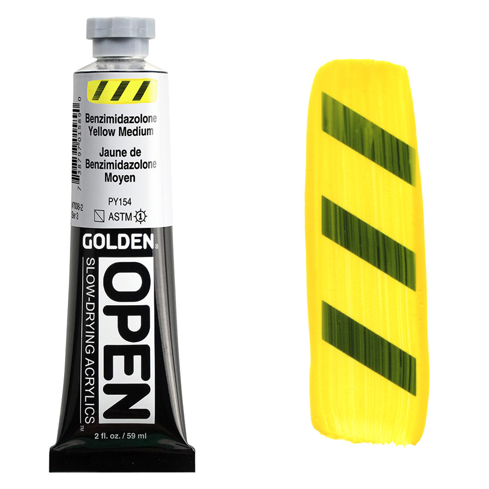 Golden OPEN Slow-Drying Acrylics 2oz Benzimidazolone Yellow Medium