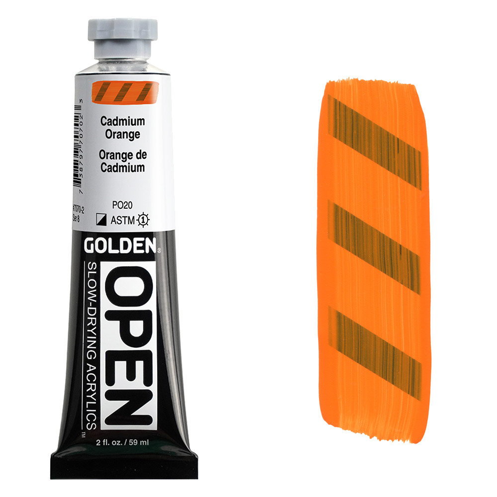 Golden OPEN Slow-Drying Acrylics 2oz Cadmium Orange