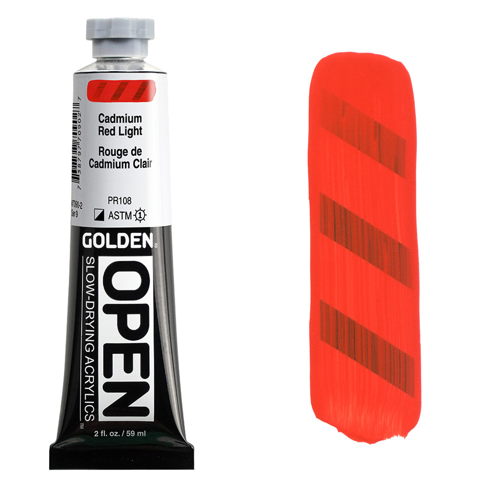Golden OPEN Slow-Drying Acrylics 2oz Cadmium Red Light