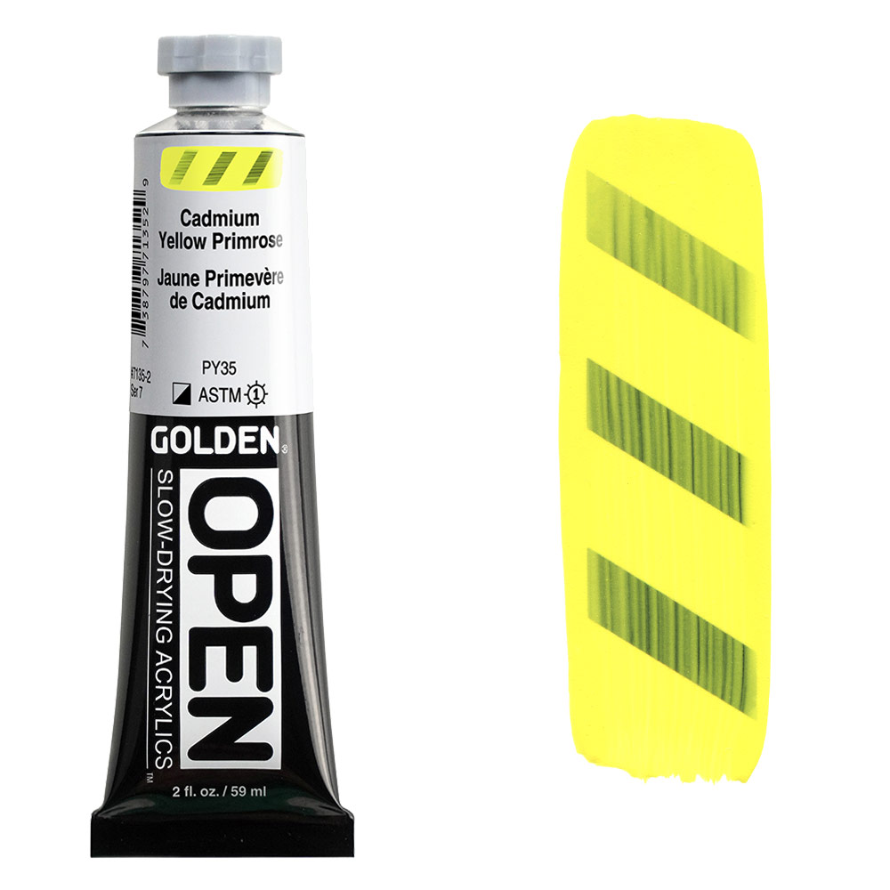 Golden OPEN Slow-Drying Acrylics 2oz Cadmium Yellow Primrose