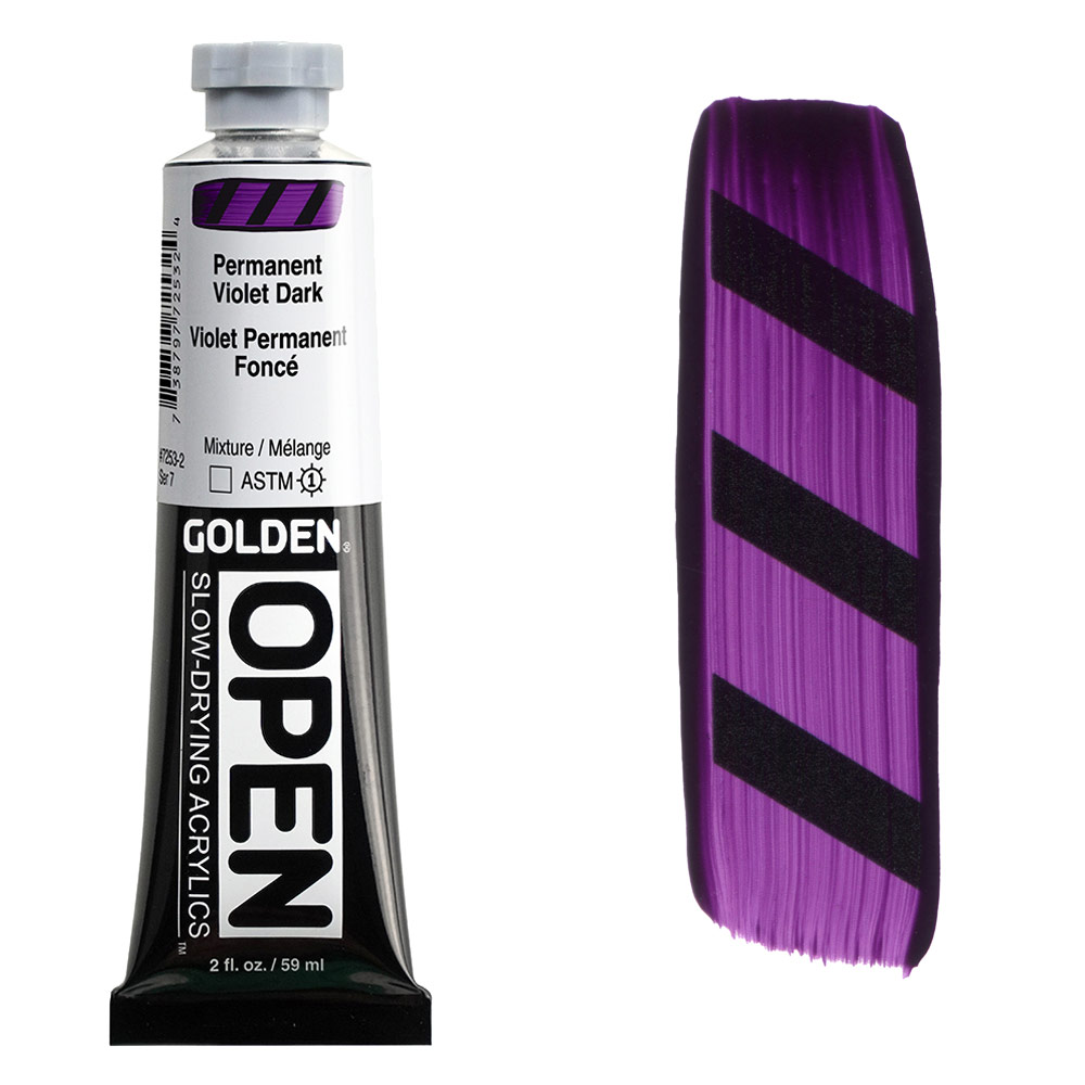 Golden OPEN Slow-Drying Acrylics 2oz Permanent Violet Dark