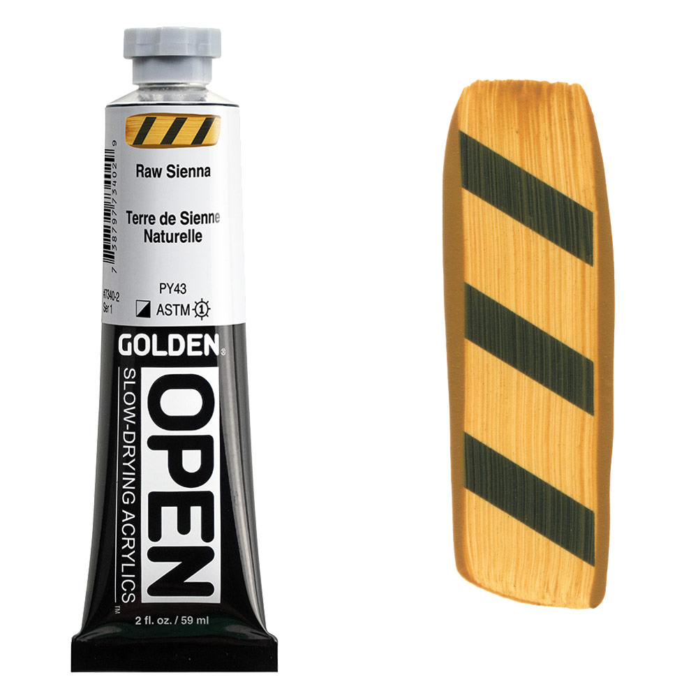 Golden OPEN Slow-Drying Acrylics 2oz Raw Sienna