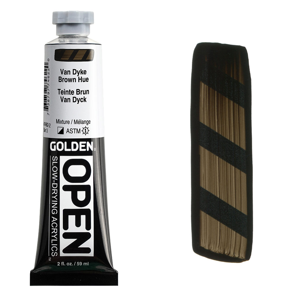 Golden OPEN Slow-Drying Acrylics 2oz VanDyke Brown Hue