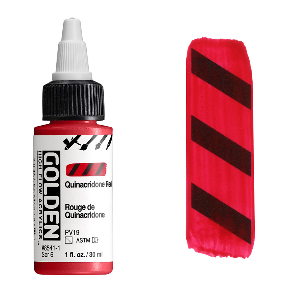 Golden High Flow Acrylic - Quinacridone Magenta 1 oz.