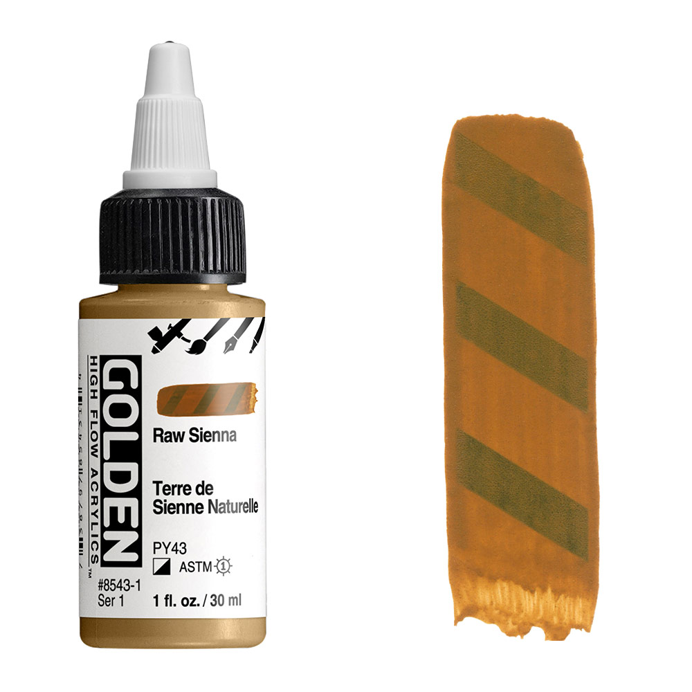 Golden High Flow Acrylics 1oz Raw Sienna