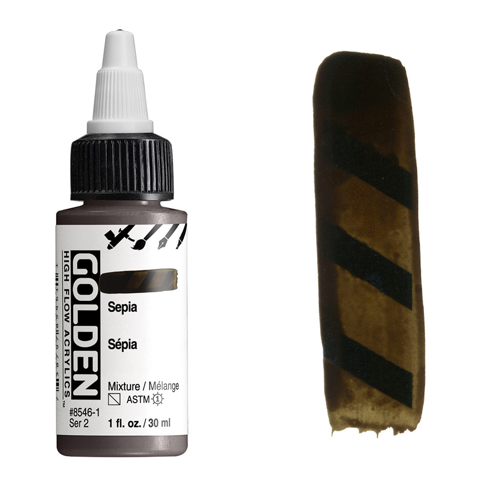 Golden High Flow Acrylics 1oz Sepia