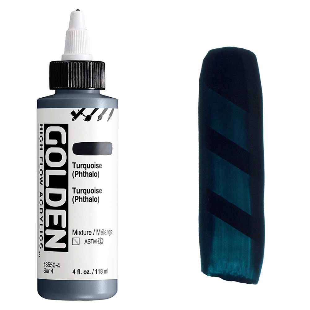 Golden High Flow Acrylics 4oz Turquoise (Phthalo)