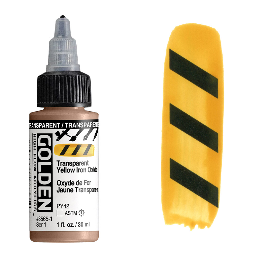 Golden High Flow Acrylics 1oz Transparent Yellow Iron Oxide
