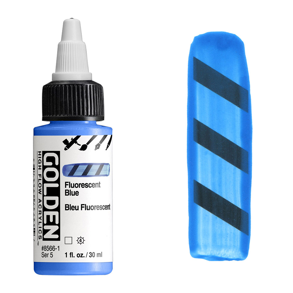 Golden High Flow Acrylics 1oz Fluorescent Blue