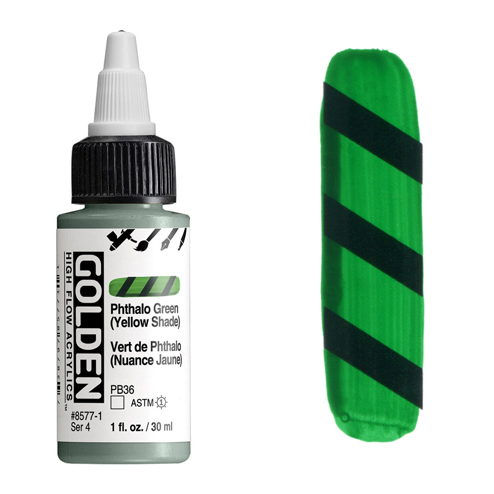 Golden High Flow Acrylics 1oz Phthalo Green (Yellow Shade)