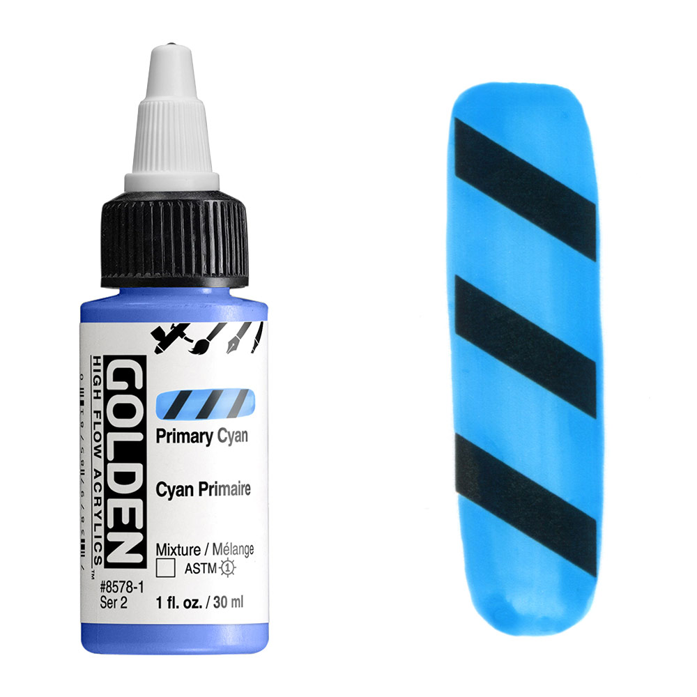 Golden High Flow Acrylics 1oz Primary Cyan