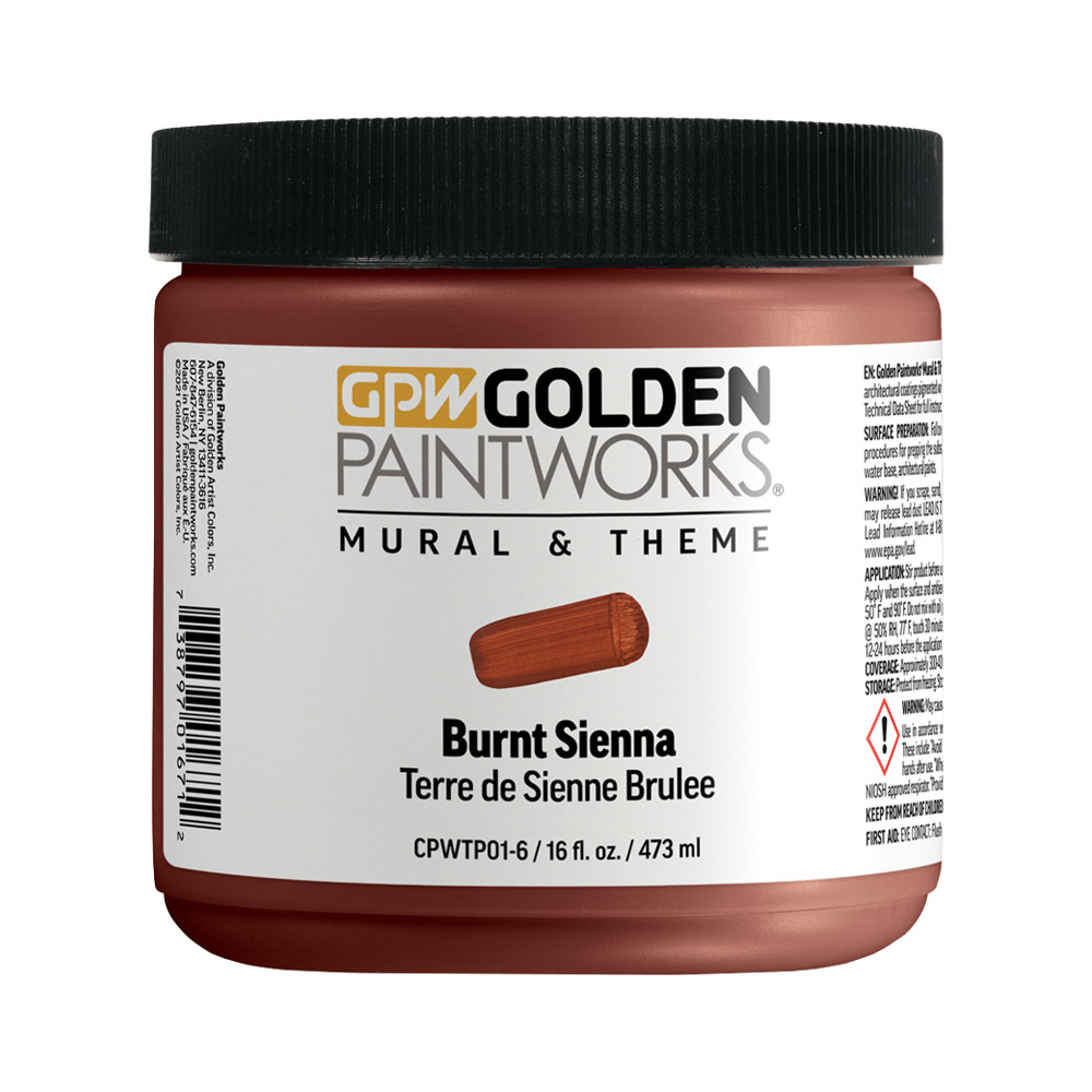Golden Paintworks Mural & Theme Paint 16oz Burnt Sienna