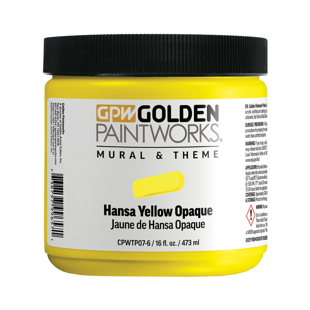 Golden Paintworks Mural & Theme Paint 16oz Hansa Yellow Opaque