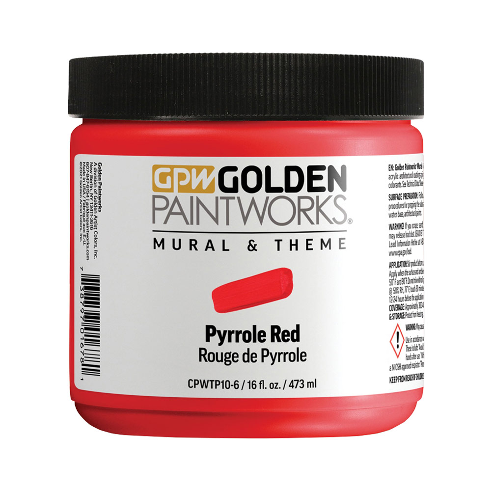Golden Paintworks Mural & Theme Paint 16oz Pyrrole Red