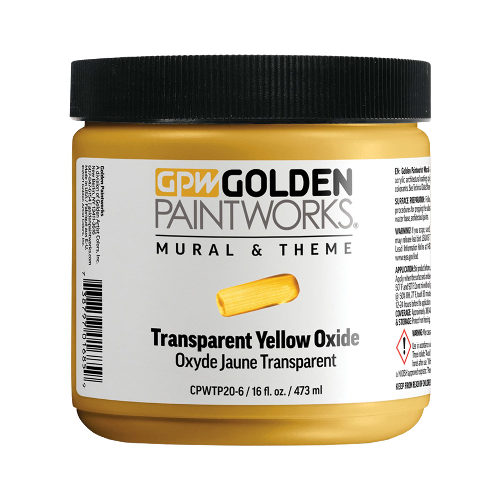 Golden Paintworks Mural & Theme Paint 16oz Transparent Yellow Oxide
