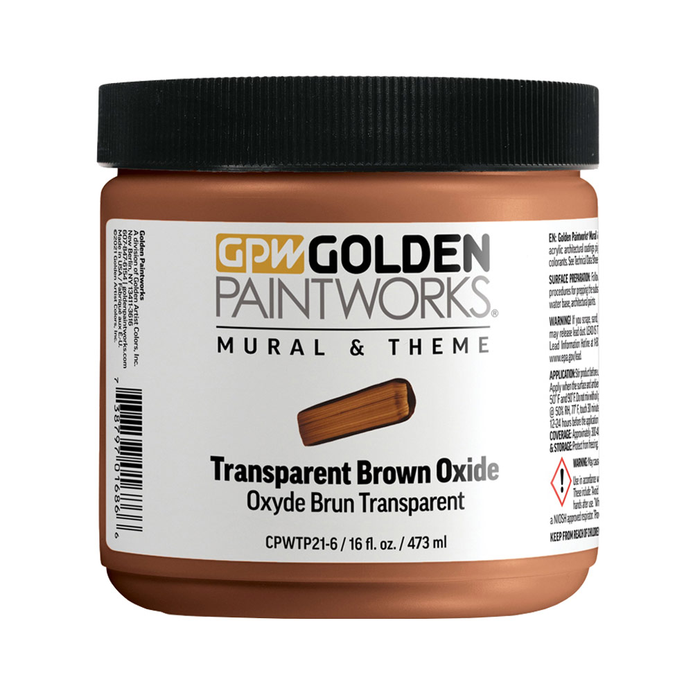 Golden Paintworks Mural & Theme Paint 16oz Transparent Brown Oxide