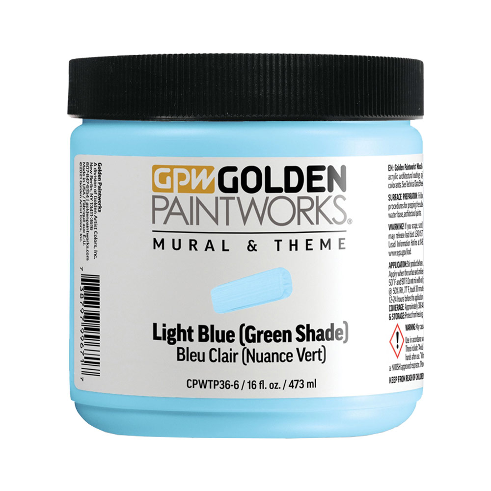Golden Paintworks Mural & Theme Paint 16 oz Light Blue (Green Shade)