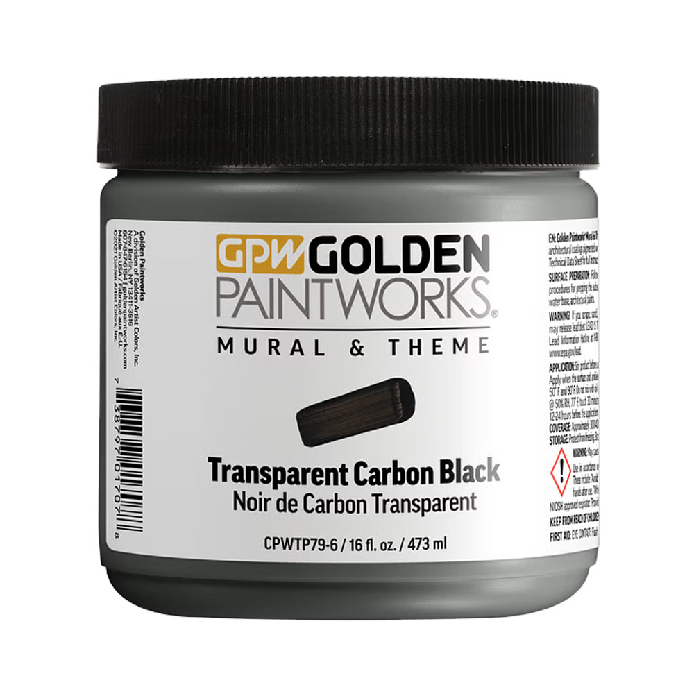Golden Paintworks Mural & Theme Paint 16 oz Transparent Carbon Black