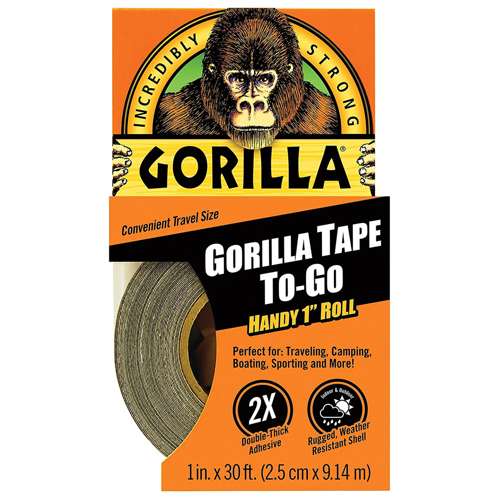 Gorilla Tape To-Go Handy Roll 1"x30ft Clear