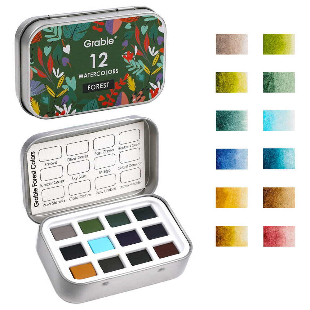Grabie Watercolor Pocket 12 Set Forest