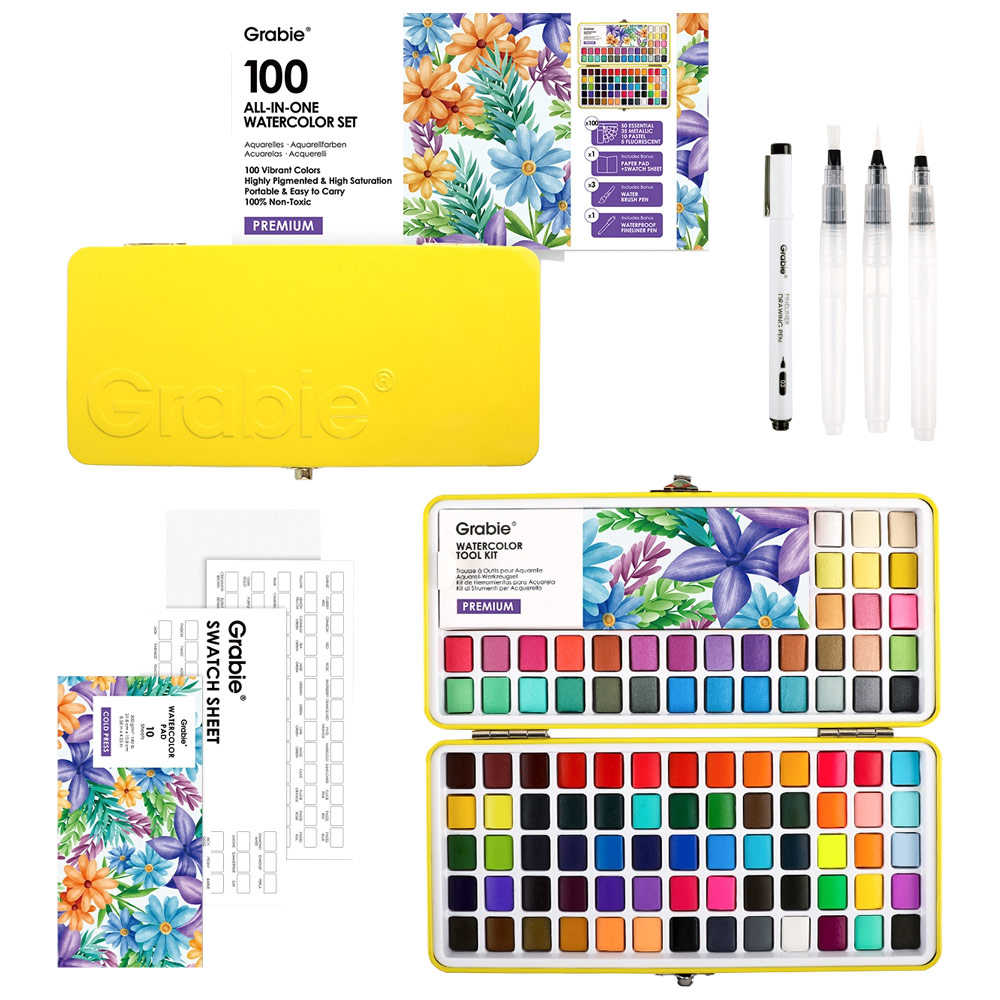 Grabie All-in-One Premium Watercolor 100 Set