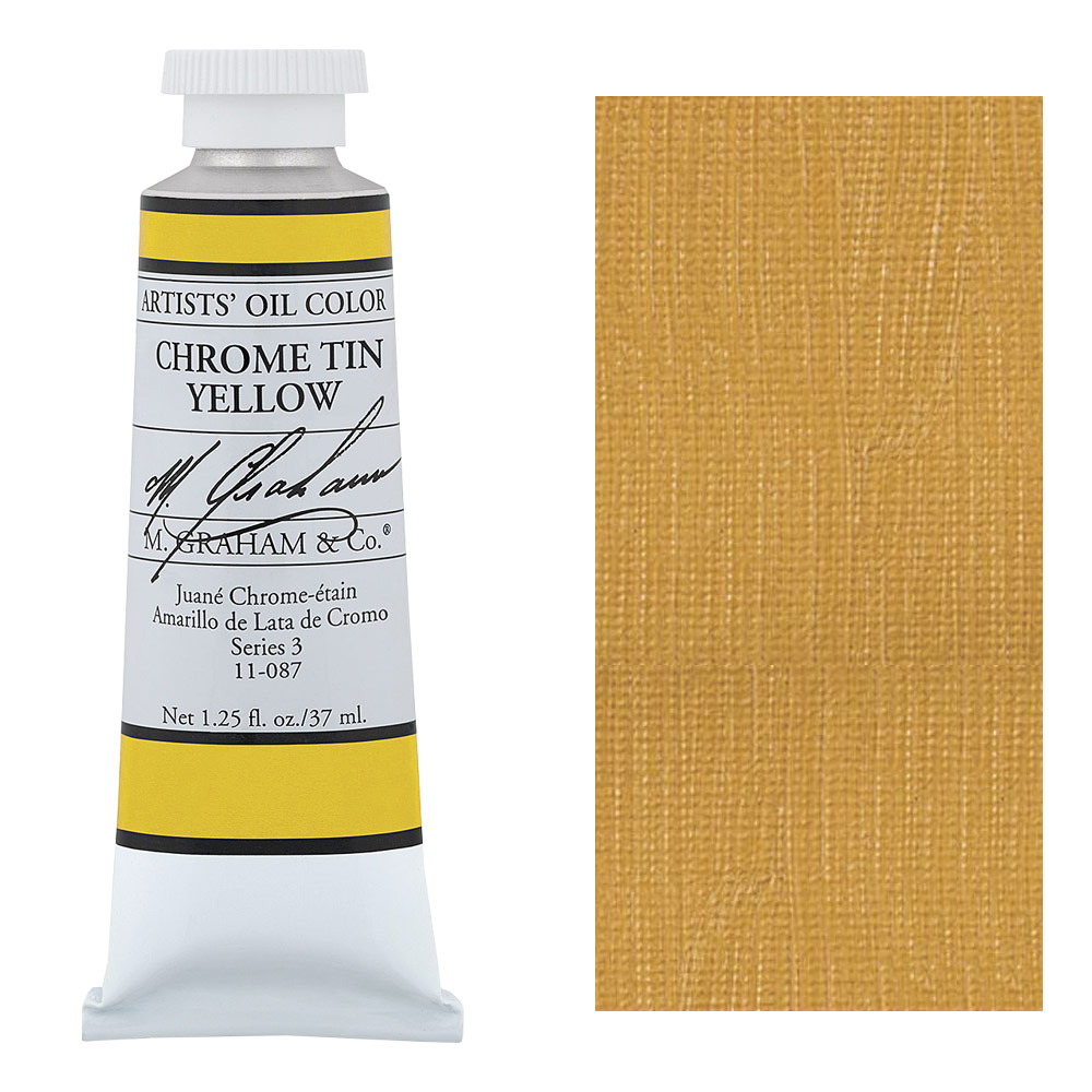 M. Graham Artists' Oil Color 37ml Chrome Tin Yellow