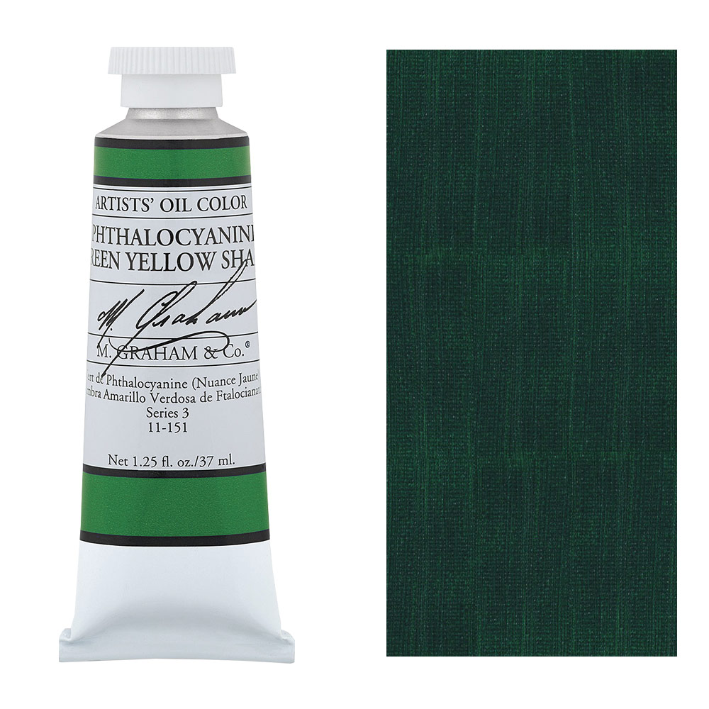M. Graham Artists' Oil Color 37ml Phthalocyanine Green Yellow Shade