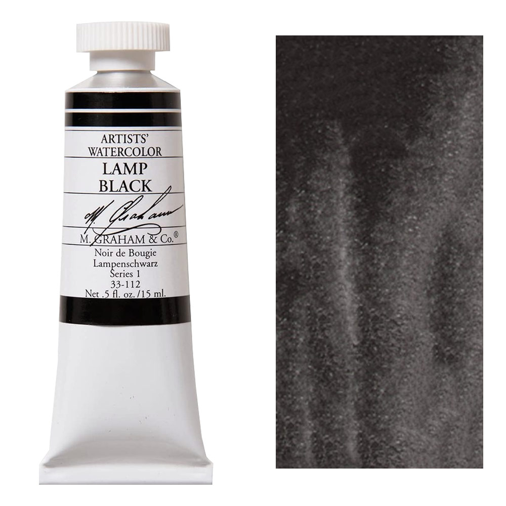 M. Graham Artists' Watercolor 15ml Lamp Black