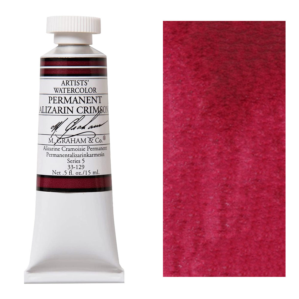 M. Graham : Artists' Watercolor Paint : 15ml : Permanent Alizarin Crimson