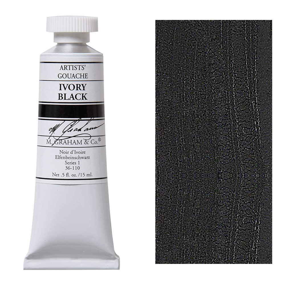 M. Graham Artists' Gouache 15ml Ivory Black