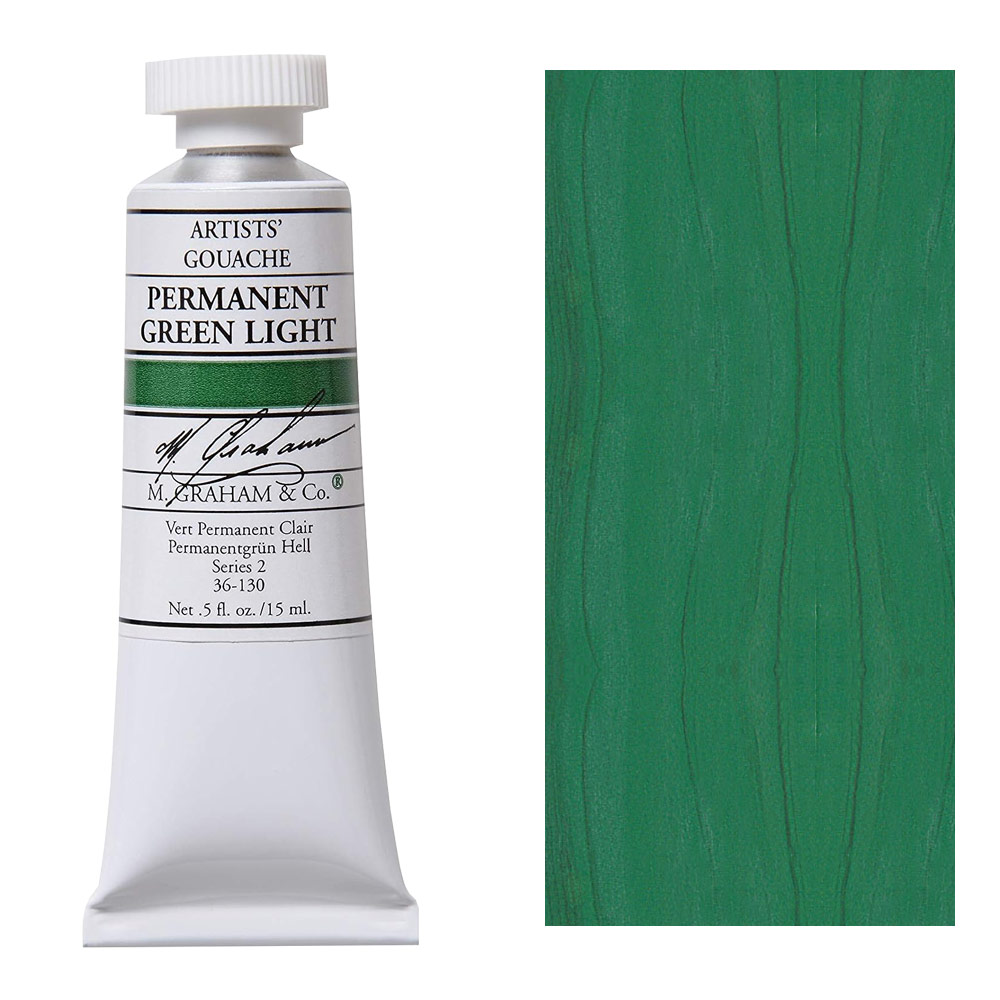 M. Graham Artists' Gouache 15ml Permanent Green Light