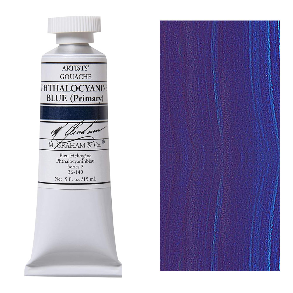 M. Graham Artists' Gouache 15ml Phthalocyanine Blue (Primary)